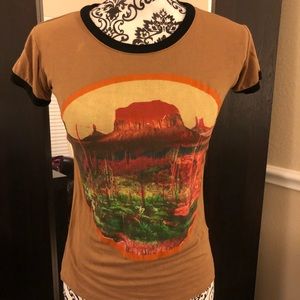 T-shirt with desert graphic design